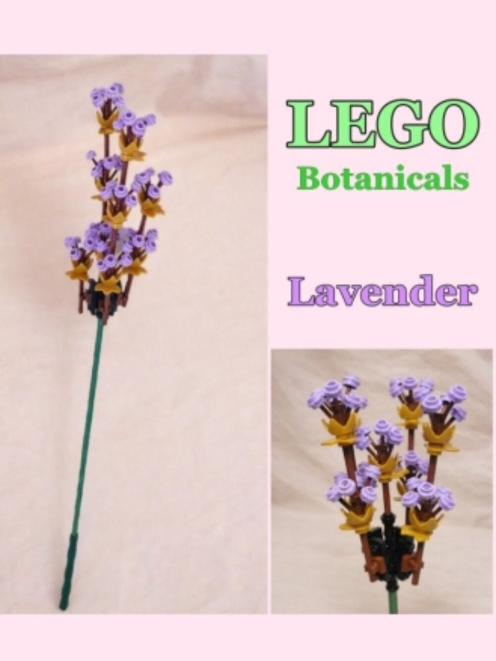 LEGO Botanical Flowers - 1 pcs Lavander - Individual Sale - Plants 10280 Bouquet